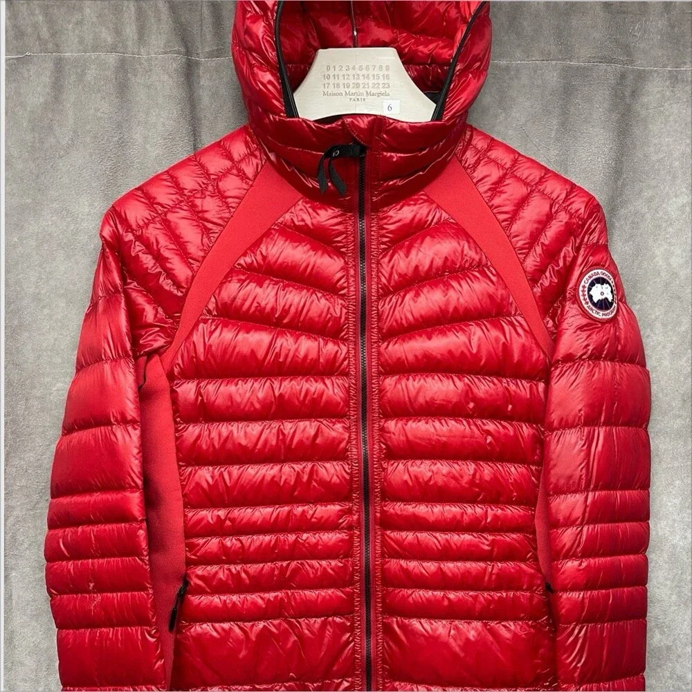 CANADA GOOSE HYBRIDGE LITE HOODY RED 2712L SMALL PACKABLE DOWN JACKET (READ) - Picture 1 of 15